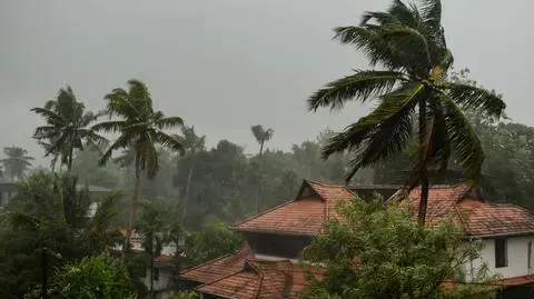 Monsun w Kerali w Indiach