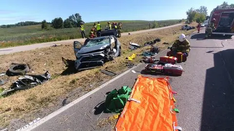Zderzenie na krajowej szesnastce, siedem osób rannych