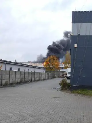 Pożar zakładu meblarskiego