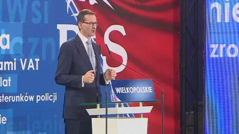 Mateusz Morawiecki podczas spotkania wyborczego PiS w Poznaniu