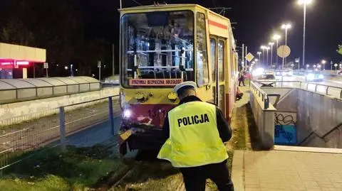 Zderzenie tramwajów przy Limanowskiego i Woronicza w Łodzi