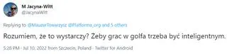 Aktualnie czytasz: Radna PiS opublikowała zdjęcie z pola golfowego. "Haratacie w pospolitą gałę?", "jestem elitą"