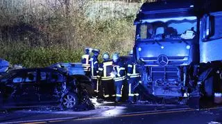 Tir taranował samochody na niemieckich autostradach