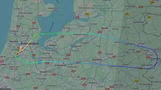 Zawrócony lot z Amsterdamu do Warszawy