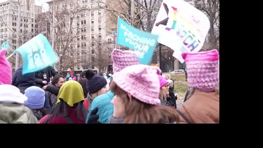 people march