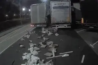 Do zdarzenia doszło na parkingu przy drodze S3