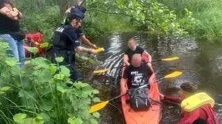 Kajakarze też dmuchali. Kontrola policji na Wdzie