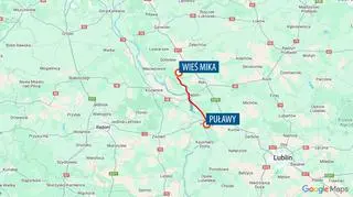 Trasa kolejowa, na której doszło do incydentów na kolei