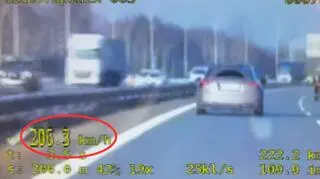 Na A4 jechał z prędkością 206 kilometrów na godzinę