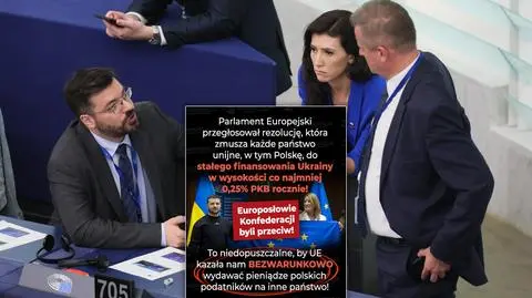 Konfederacja: europarlament zmusza Polskę "do stałego finansowania Ukrainy". Nie zmusza