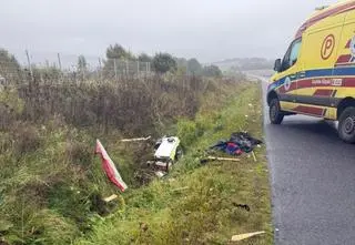 Potrącił ultramaratończyka, uciekł i spalił auto
