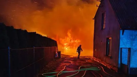 Pożar pomieszczeń gospodarczych w Kościerzynie