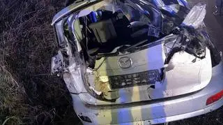 Dachowanie na drodze wojewódzkiej nr 151