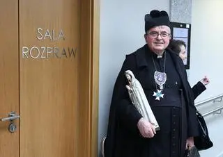 Suspendowany ksiądz Piotr Natanek w Sądzie Okręgowym w Krakowie (11.03.2024)