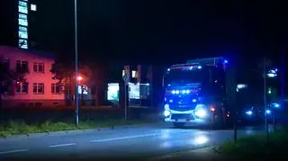Straż pożarna pod szpitalem w Puszczykowie