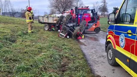 Ciągnik przygniótł 25-latka