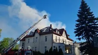 Straż pożarma walczyła z ogniem