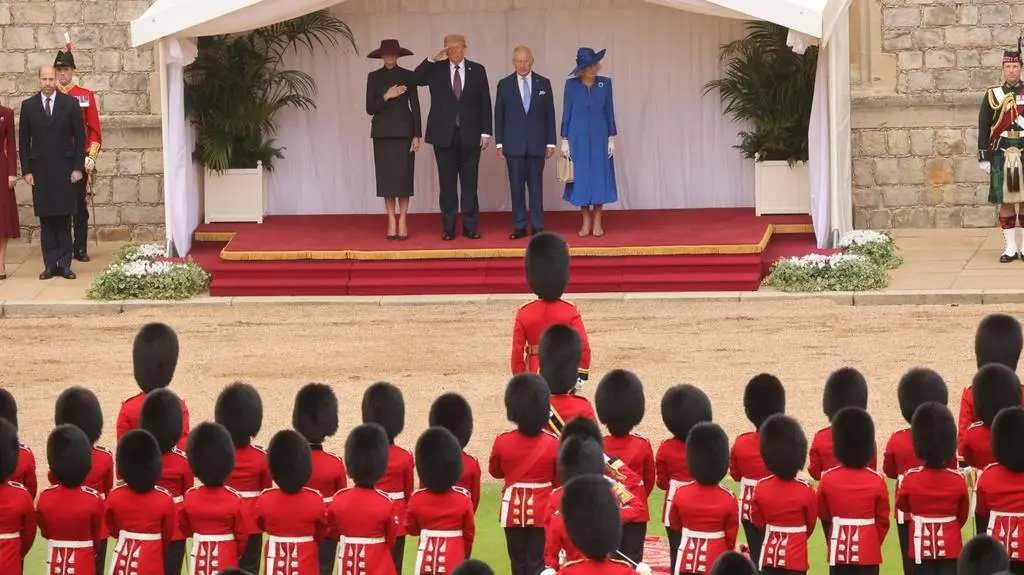 Powitanie Trumpa w Windsorze