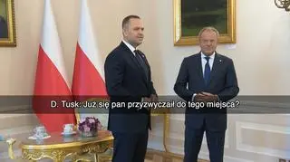 "Przecież tam jest sto razy lepiej". Krótka wymiana zdań Tuska i Nawrockiego