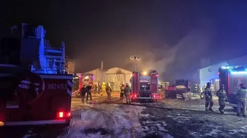 Pożar na fermie kur w miejscowości Gostchorz pod Siedlcami