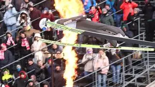 Kacper Tomasiak w locie, Zakopane, kwiecień 2025