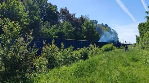 Pożar wagonu z siarką