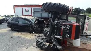 Na miejscu pracowały cztery zastępy straży pożarnej
