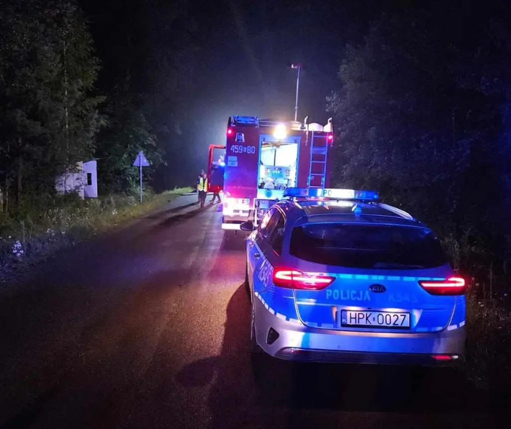 Wypadek w Leszczach