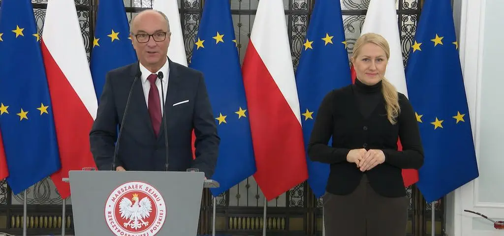 Konferencja nowego marszałka Sejmu 