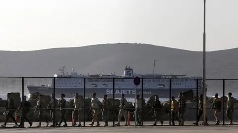 Grecja. Migranci w Lawrio (10 lipca 2025)