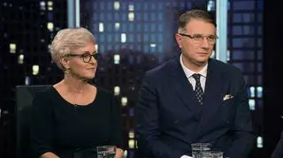 Joanna Kluzik-Rostkowska i Przemysław Wipler w "Kropce nad i"