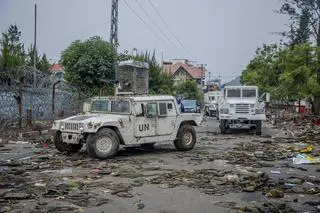 DRK. Ulice Gomy po zajęciu przez M23 