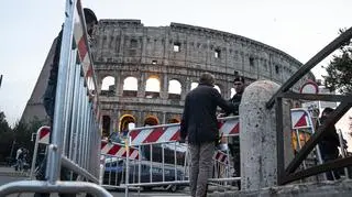 The area around the Colosseum was secured in connection with the visit of the American second couple 