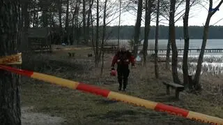 Interwencja służb nad jeziorem Lavysas