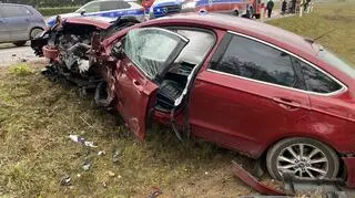 Do wypadku doszło na wyjeździe z Knyszyna w kierunku Jasionówki