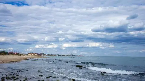 Plaża w miejscowości Zatoka, Ukraina