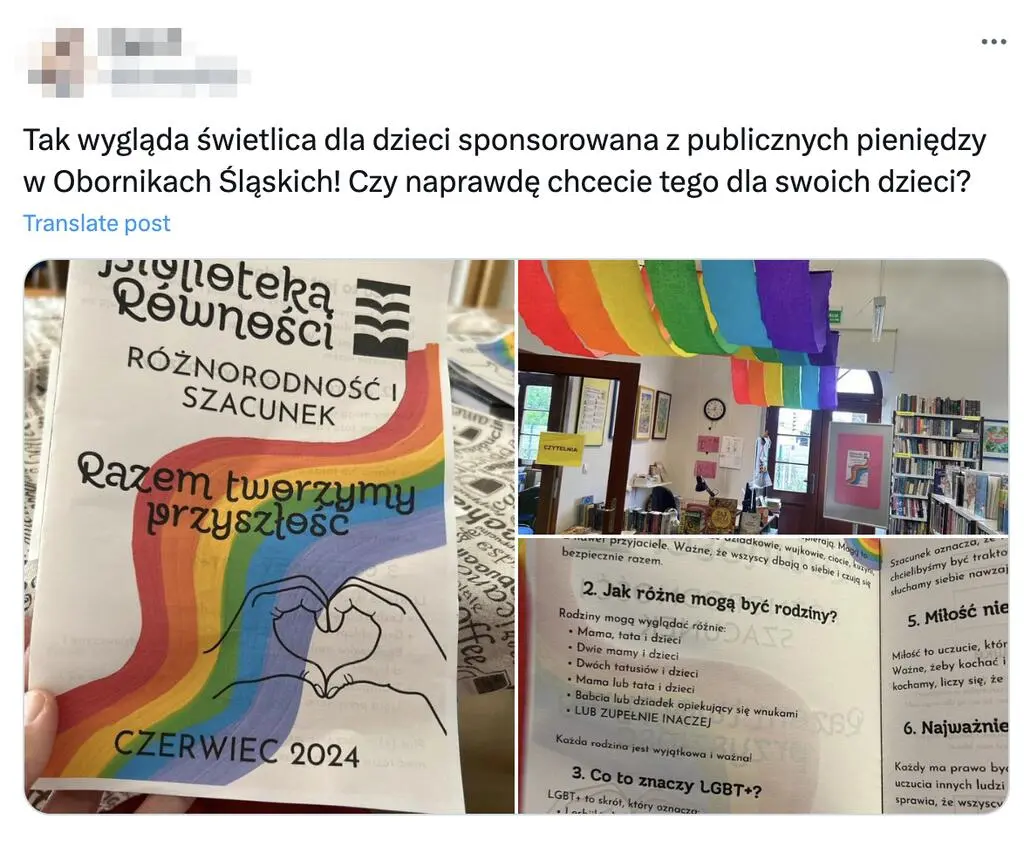 Wpis w serwisie X z 6 lipca ze zdjęciem, które potem wykorzystano w innym poście, wprowadzając w błąd  