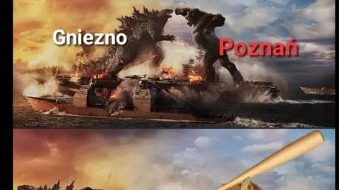 Internetowy mem o kłótni o miejsce chrztu Polski
