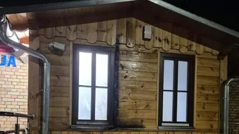 Mężczyzna podpalił posterunek policji