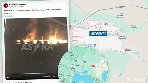 Nocne ataki na lotnisko wojskowe i składy amunicji w Rosji