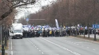 Protest pielęgniarek w Warszawie 