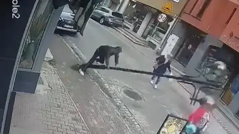 Latarnia przewróciła się na 69-letnią kobietę