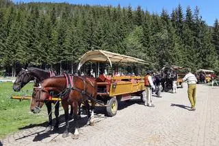Transport konny na trasie do Morskiego Oka