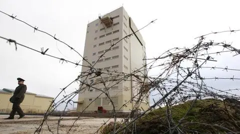 Radar typu Woroneż-MD na terenie rosyjskiej bazy w obwodzie królewieckim