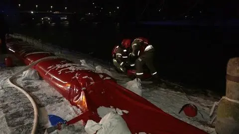 Rękawy przeciwpowodziowe w Elblągu