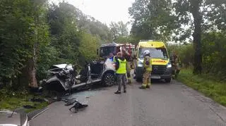 Wypadek w miejscowości Górowo Iławeckie
