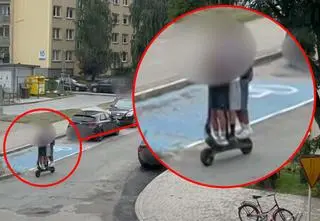 Troje dzieci, jedna hulajnoga, zero kasków