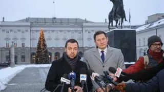 Przedstawiciele Polski 2050 po spotkaniu w Pałacu Prezydenckim 