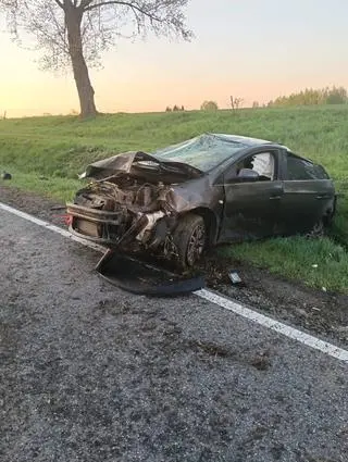 Pijany kierowca spowodował wypadek 