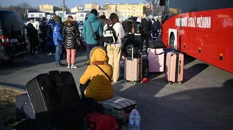 Przemyśl, 26.02.2022 - dwa dni po rosyjskiej inwazji na Ukrainę. Miejsce pomocy dla uchodźców